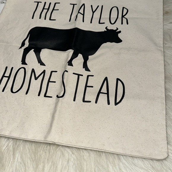 Taylor Homestead Cream and Black throw pillow case - Picture 2 of 4